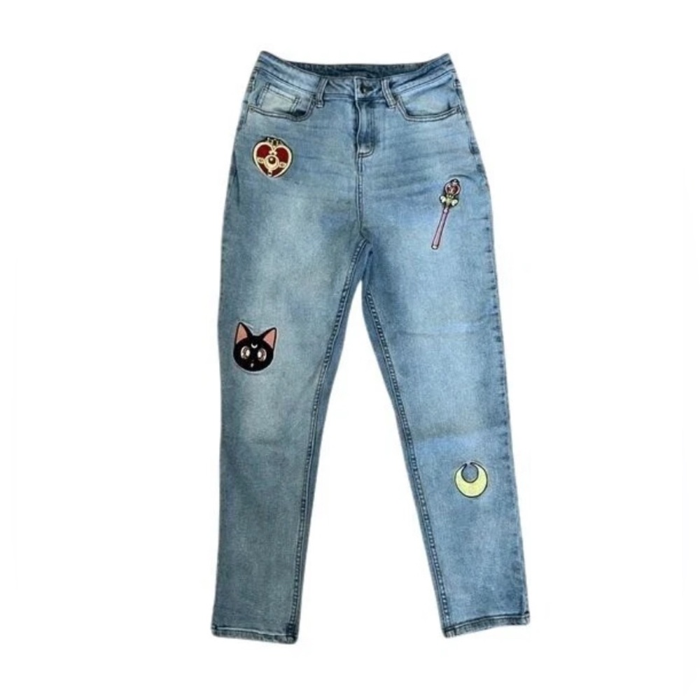 Sailor Moon Icons Embroidered Mom Jeans size 17 in pristine new  condition